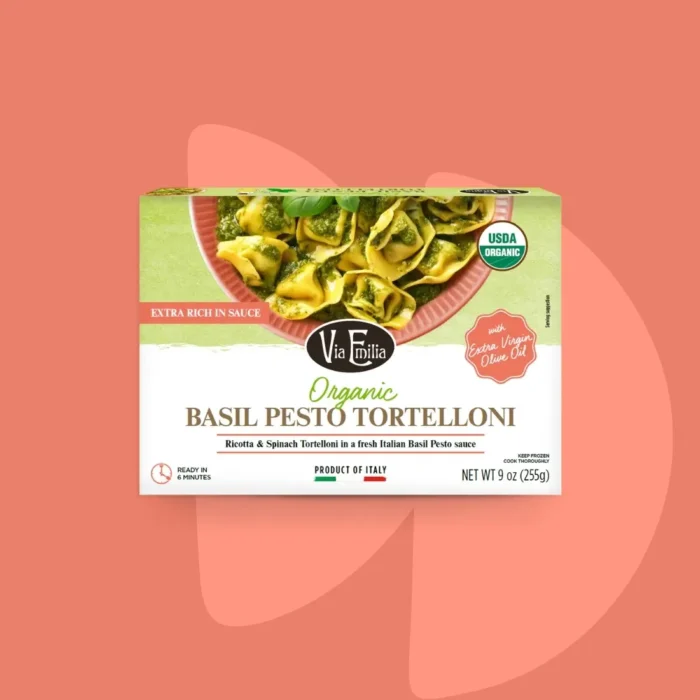 Organic Tortelloni & Basil Pesto